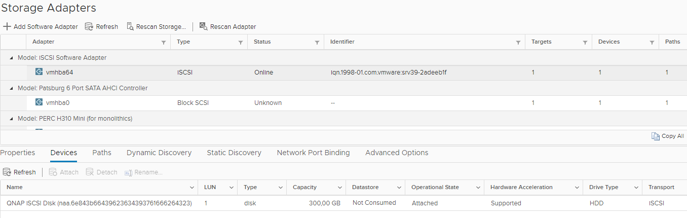 configuratie iscsi kernel poorten